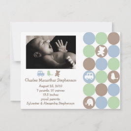 ドットN図形の誕生発表 案内状