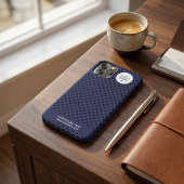 ドットtoドットミニマリストネイビービジネスロゴと名前 Case-Mate iPhoneケース