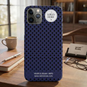ドットtoドットミニマリストネイビービジネスロゴと名前 Case-Mate iPhoneケース