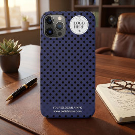 ドットtoドットミニマリストネイビービジネスロゴと名前 iPhone 11 proケース