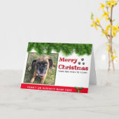 ドッパーソナライズされたグズの写真クリスマスカード カード (黄色い花)