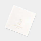 ドッパーソナライズされたグダシュント結婚ペット金ゴールド 箔ナプキン (左)