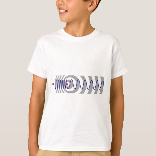 ドップラー効果の図表 Tシャツ (正面)