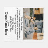 ドッモダングママのお母さんの日の写真ギフト フリースブランケット (正面(横))