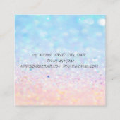 ドッモダンツシルバーグリッター《写真》ぼけ味イングラデーションスタグラム スクエア名刺 (裏面)