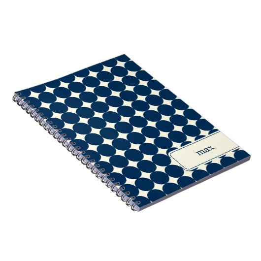 ドッモダンツノパーソナライズされたートブック – 海軍 ノートブック (右側)