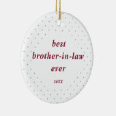 ドッモダントパーソナライズされた最高の・義理の兄弟 セラミックオーナメント (右)