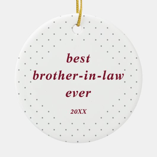 ドッモダントパーソナライズされた最高の・義理の兄弟 セラミックオーナメント (正面)