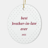 ドッモダントパーソナライズされた最高の・義理の兄弟 セラミックオーナメント (左)