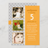 ドッモダントフォト誕生日招待状（サンセット） 招待状 (正面/裏面)