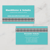 ドッモダント名刺、ターコイズ 名刺 (正面/裏面)