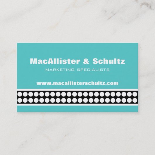 ドッモダント名刺、ターコイズ 名刺 (正面)