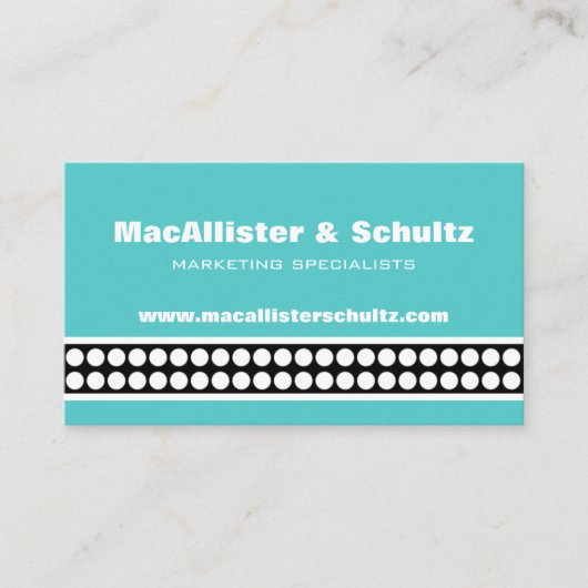 ドッモダント名刺、ターコイズ 名刺 (正面)