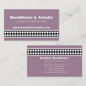 ドッモダント名刺、ラベンダー 名刺 (正面/裏面)