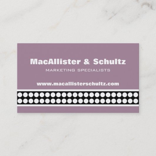 ドッモダント名刺、ラベンダー 名刺 (正面)