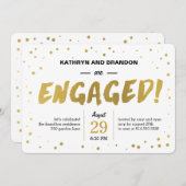 ドッモダント婚約パーティまたはシャワー招待状 招待状 (正面/裏面)