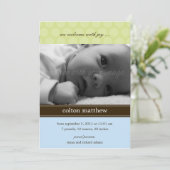 ドッモダント生誕の告知-青 案内状 (スタンド正面)