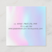 ドッモダント銀グリッターホログラフィックインスタグラム スクエア名刺 (裏面)