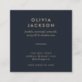 ドッモダンミニマルグシッターのトレーナー犬シッター スクエア名刺 (裏面)