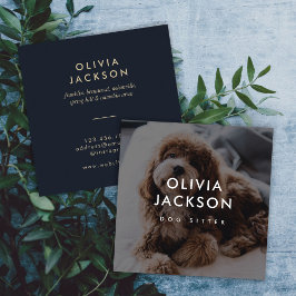 ドッモダンミニマルグシッターのトレーナー犬シッター スクエア名刺