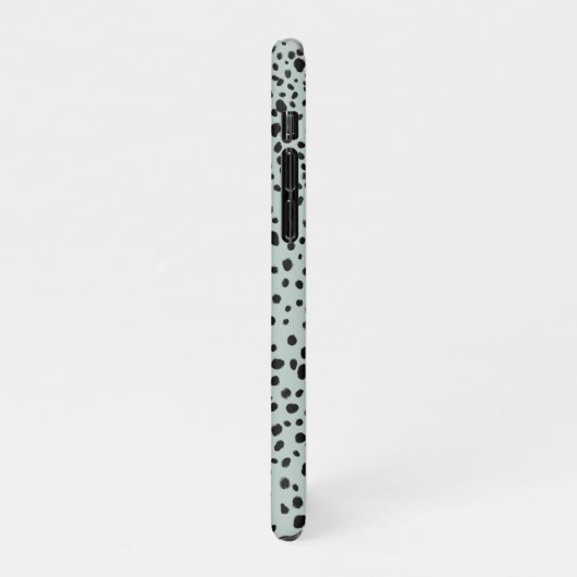 ドッモダン色彩の鮮やかトグレーブルーミント iPhoneケース (左側)