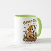 ドッ与えグマグを食べなやる気を起こさせるい – かわいいプレゼント マグカップ (正面右)