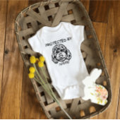 ドッ保護グパーソナライズされたベビーのボディスーツ&ドッグ ベビーボディスーツ