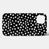 ドッ名門私立校風のトモダン白黒アニマルプリント点 Case-Mate iPhoneケース (裏面 (横))
