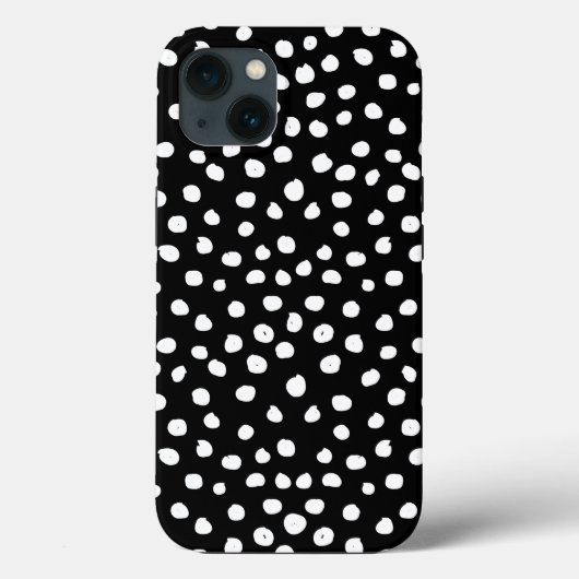 ドッ名門私立校風のトモダン白黒アニマルプリント点 Case-Mate iPhoneケース (裏面)
