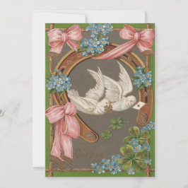 ドッ忘れヴ・メ・ノーの馬蹄形結婚式招待状 招待状