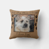 ドッ最高のクパパパーソナライズされた クッション (裏面)