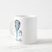 ドッ最高のク・エバー医師のコート コーヒーマグカップ (正面左)