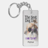 ドッ最高のグパパシーズー(犬)トゥットノファーザスデイカスタム文字 キーホルダー (正面左)