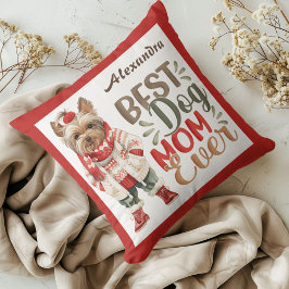 ドッ最高のグママ常に水の色のヨークシャーテリア赤カスタムい クッション