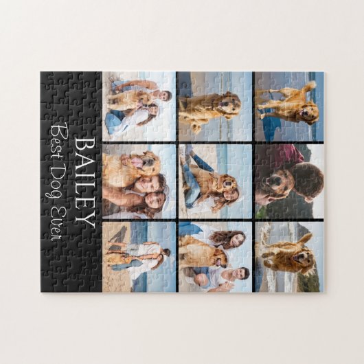 ドッ最高のグ写真コラージュパーソナライズされた ジグソーパズル (横)