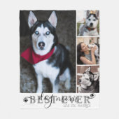 ドッ最高のグ・ママが4枚の写真コラージュ・ポープリントを脚本に掲載 フリースブランケット (正面)