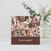 ドッ疑問に思グ誕生祝い招待状 招待状 (スタンド正面)