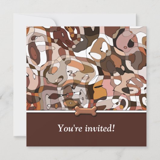 ドッ疑問に思グ誕生祝い招待状 招待状 (正面)