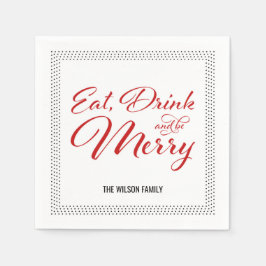 ドッ縁どトドリンクとベメリーイ・ホリデー スタンダードカクテルナプキン