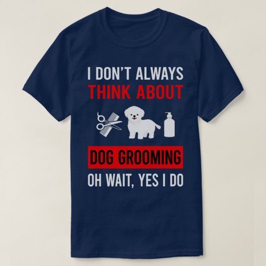 ドッ考えクグルーミングトリマー Tシャツ (デザイン正面)
