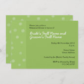 ドッ色彩の鮮やかツグリーンリハーサルディナー招待状 招待状 (正面/裏面)