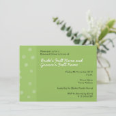 ドッ色彩の鮮やかツグリーンリハーサルディナー招待状 招待状 (スタンド正面)