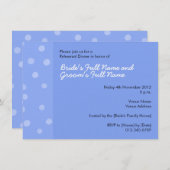 ドッ色彩の鮮やかツブルーリハーサルディナー招待状 招待状 (正面/裏面)