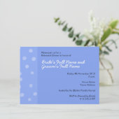 ドッ色彩の鮮やかツブルーリハーサルディナー招待状 招待状 (スタンド正面)