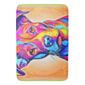 ドッ鮮やかグアートカラフル絵画: s バスマット (正面縦)