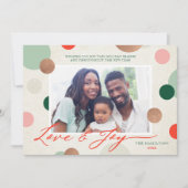 ドティー・ラブ・アンド・ジョイ ファミリー フォト シーズンカード (正面)