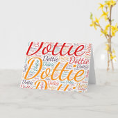 ドティ カード (黄色い花)