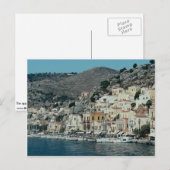 ドデカン島の港へのアプローチ ポストカード (正面/裏面)