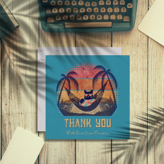 ドデークールム猫のトロピカルエスケープ サンキューカード