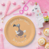 ドドおもしろい鳥のパーソナライズされた誕生日 ペーパープレート (パーティー)